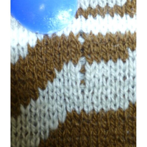 NWT VTG London Fog Mens XL Knit Sweater Brown Zigzag Pattern USA - Picture 13 of 13